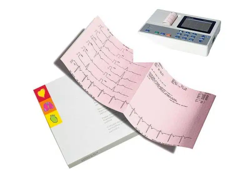 Schiller Cardiovit AT-1 G2 met ecg-papier, registratiepapier, z-fold voor printen ecg.