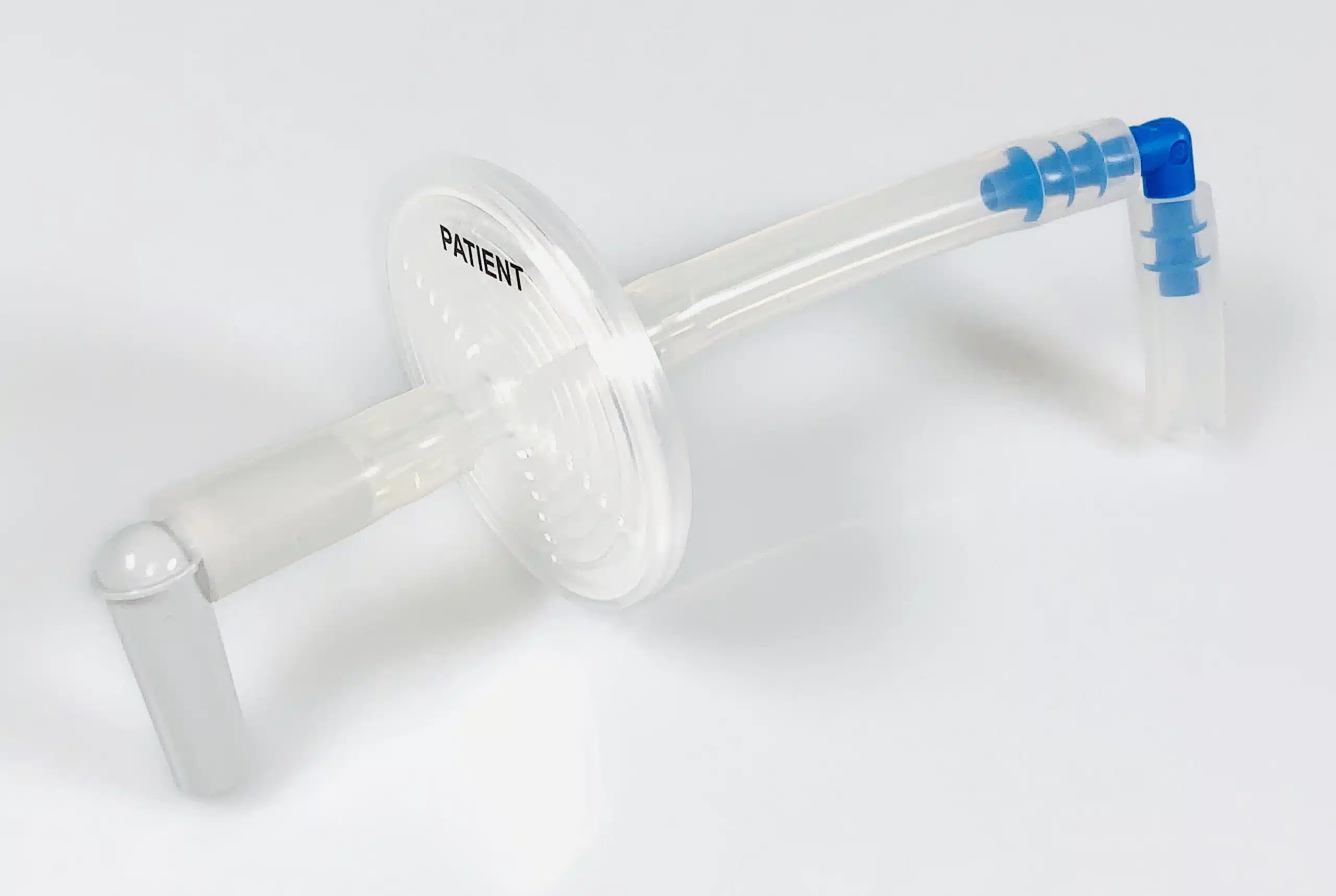 100215 Asskea verbindingsslang met bacteriefilter met haakse uiteinden, voor meervoudig bruikbaar systeem.