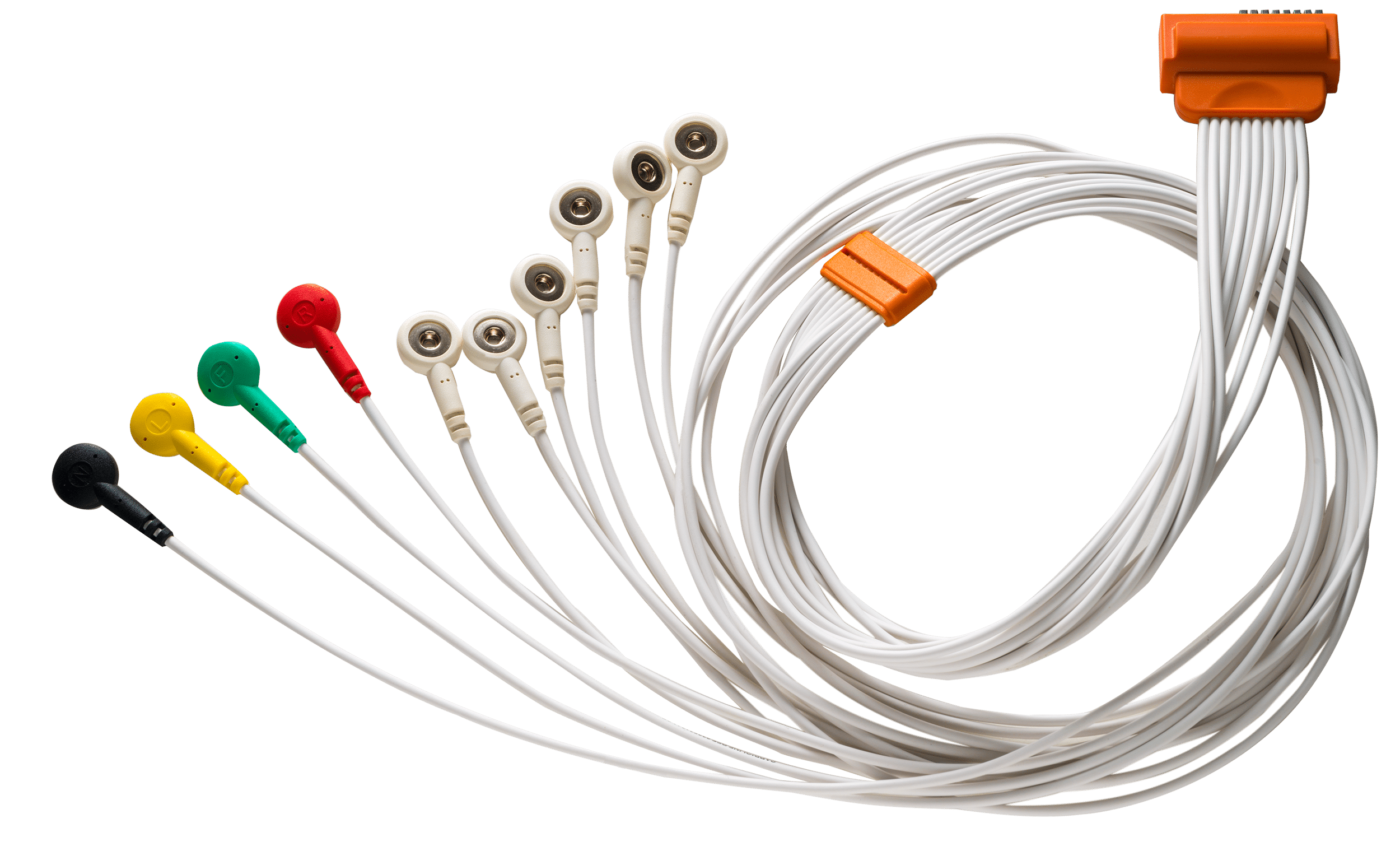 63050104 Cardioline Touchecg HD+ patiëntenkabel met drukknopaansluiting 10 kabels