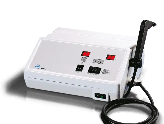 Atmos Varioair thermische nystagmussimulatie met lucht, voor droge tests van het vestibulaire orgaan.