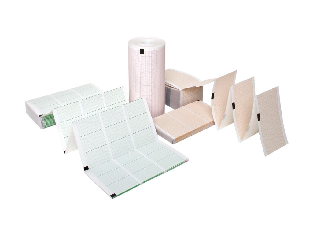 66010055 Rolletjes ECG Papier geschikt voor de Cardioline ECG100L. A5 rol printerpapier, thermisch